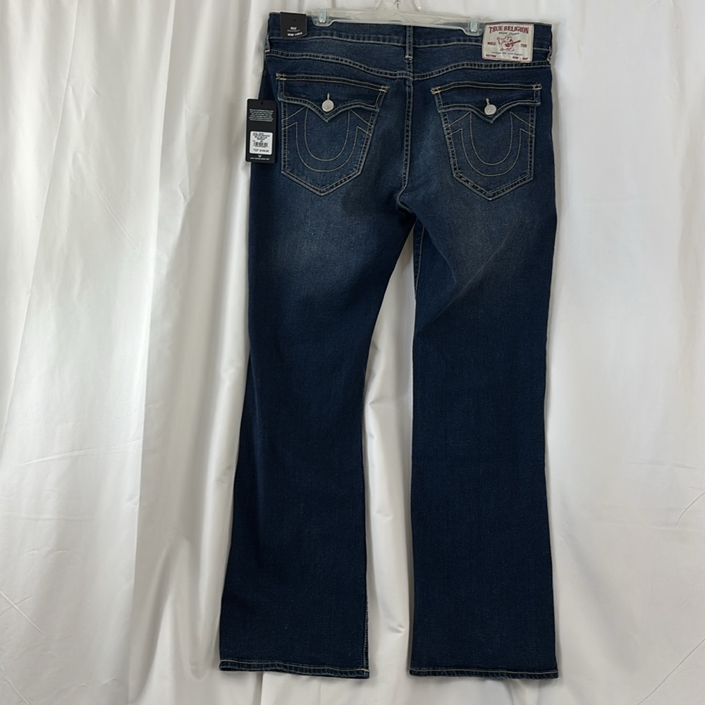 NWT True Religion sz36x33.5 Billy Relaxed Bootcut Fit in Dark Hibernation Wash - Picture 7 of 9
